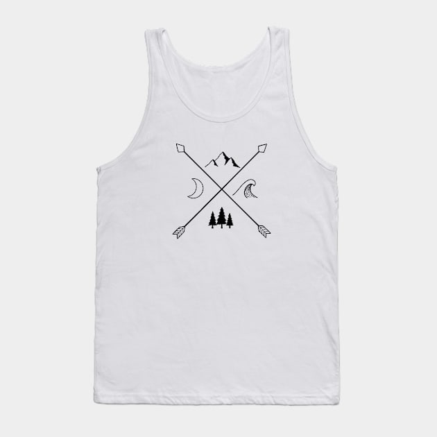 Crossed Arrows Tank Top by SommersethArt